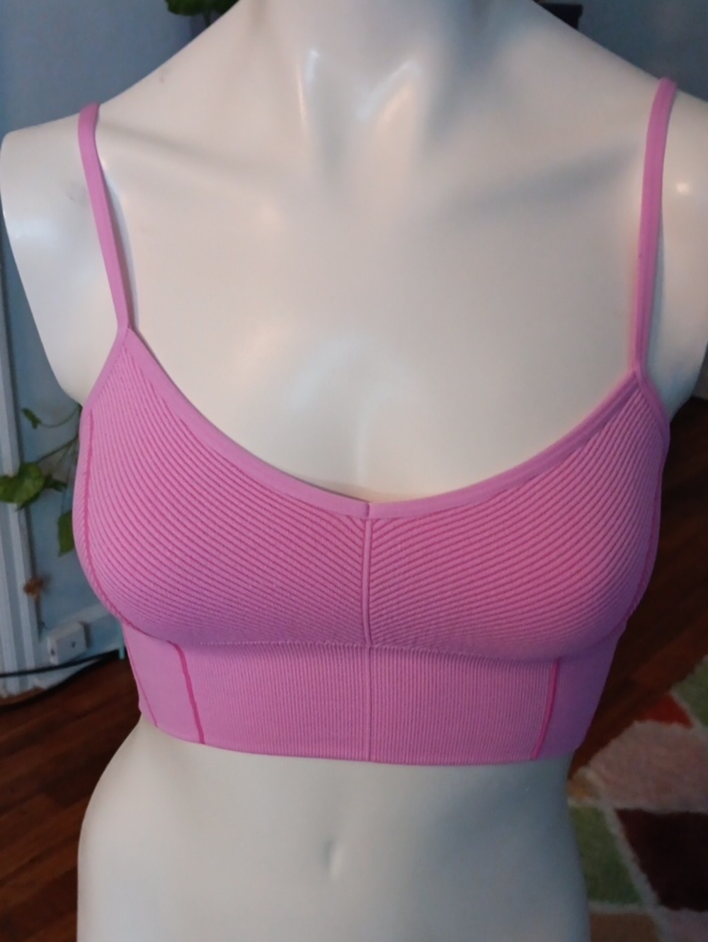 Aerie Pink Ribbed Bralette